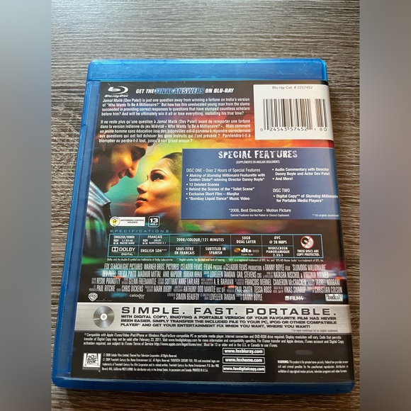 📀 3/$15 or 4/$20 📀 Slumdog Millionaire Bluray - Picture 2 of 3